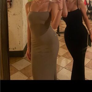 Ribbed cotton maxi dress